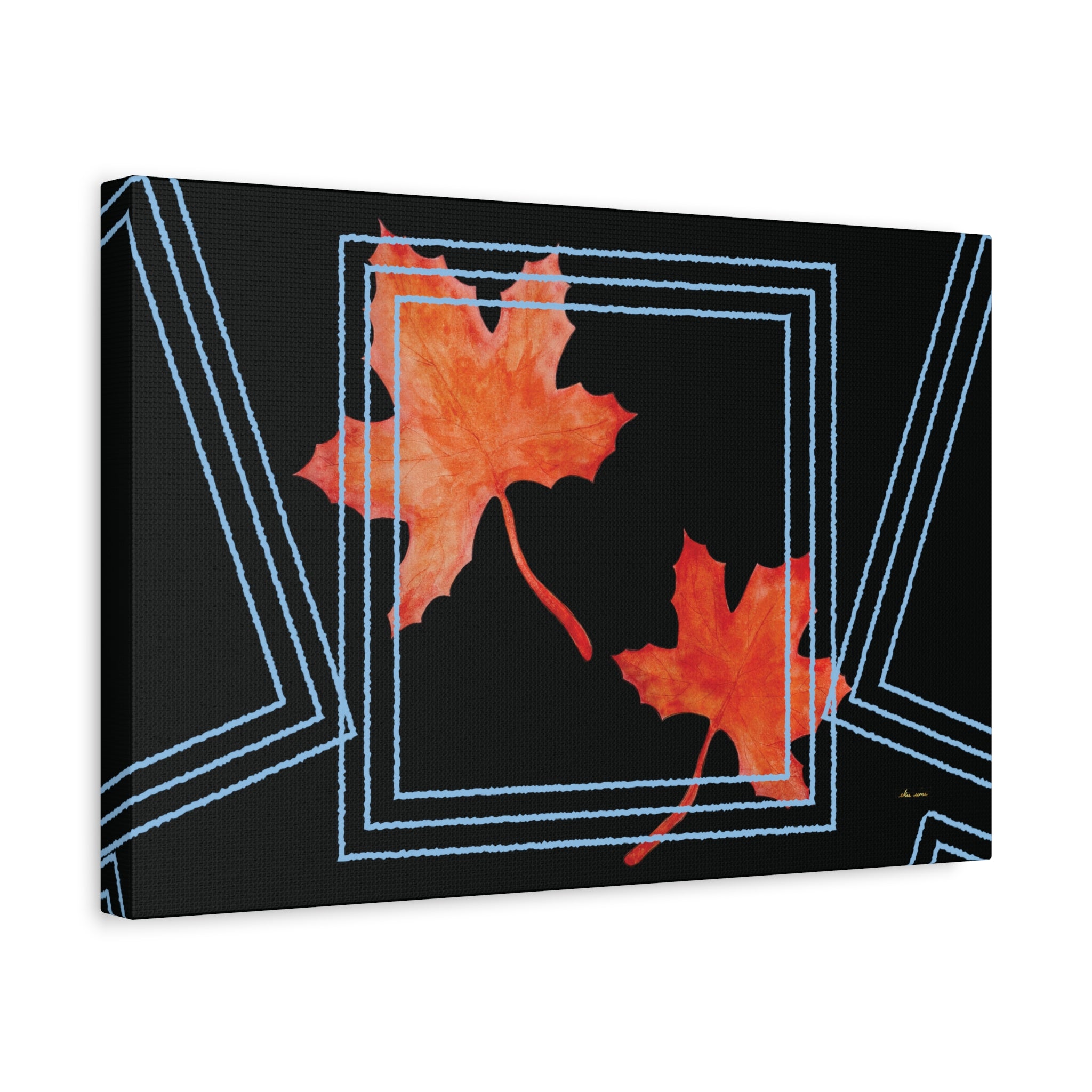 Maple Lines wall art – Stretched matte canvas print | eKuumeArt