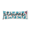 Je t’aime home gift – Body pillow, turquoise blue | eKuumeArt