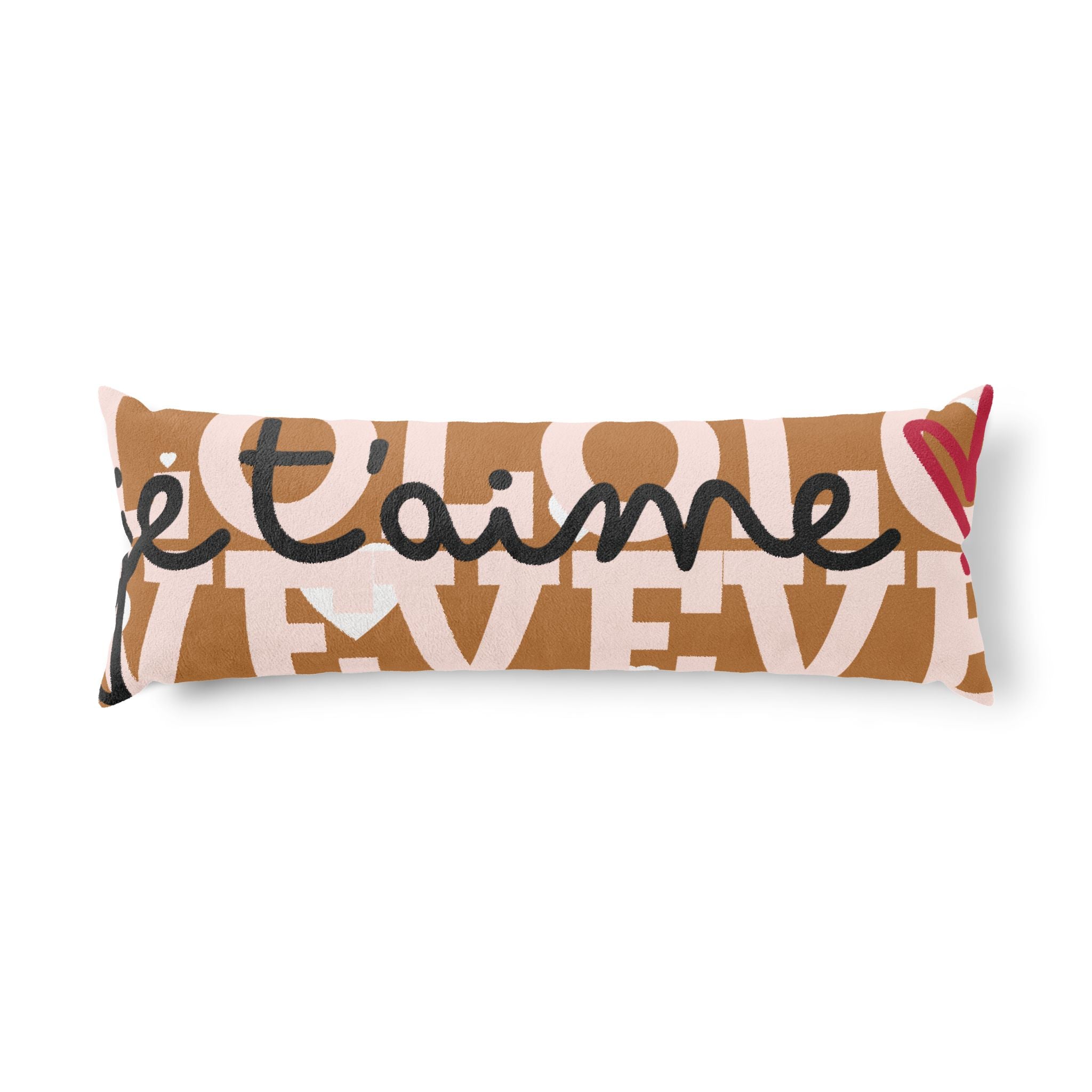 Je t’aime home gift – Body pillow, tan | eKuumeArt
