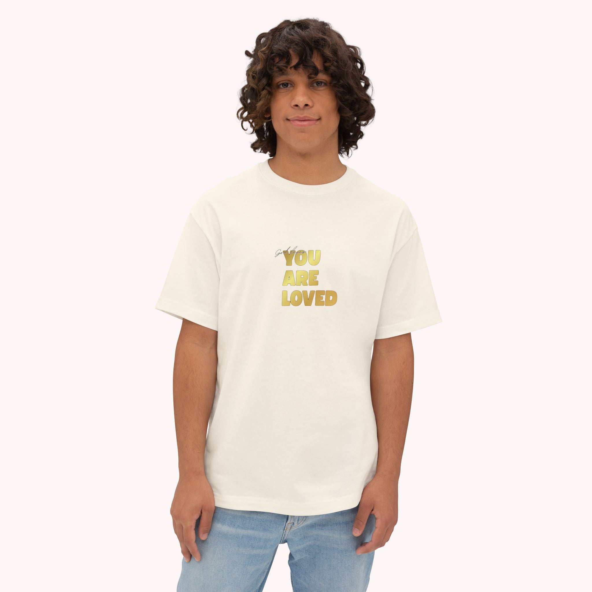 You Are Loved motivational clothing – Unisex oversized boxy t-shirt | eKuumeArt
