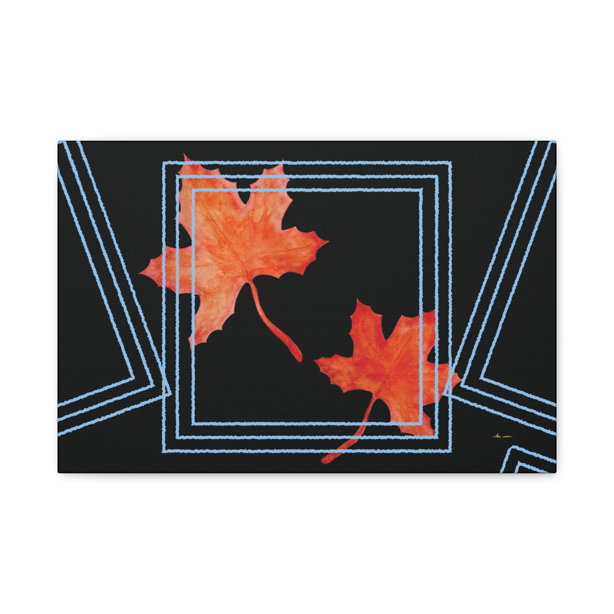 Maple Lines wall art – Stretched matte canvas print | eKuumeArt