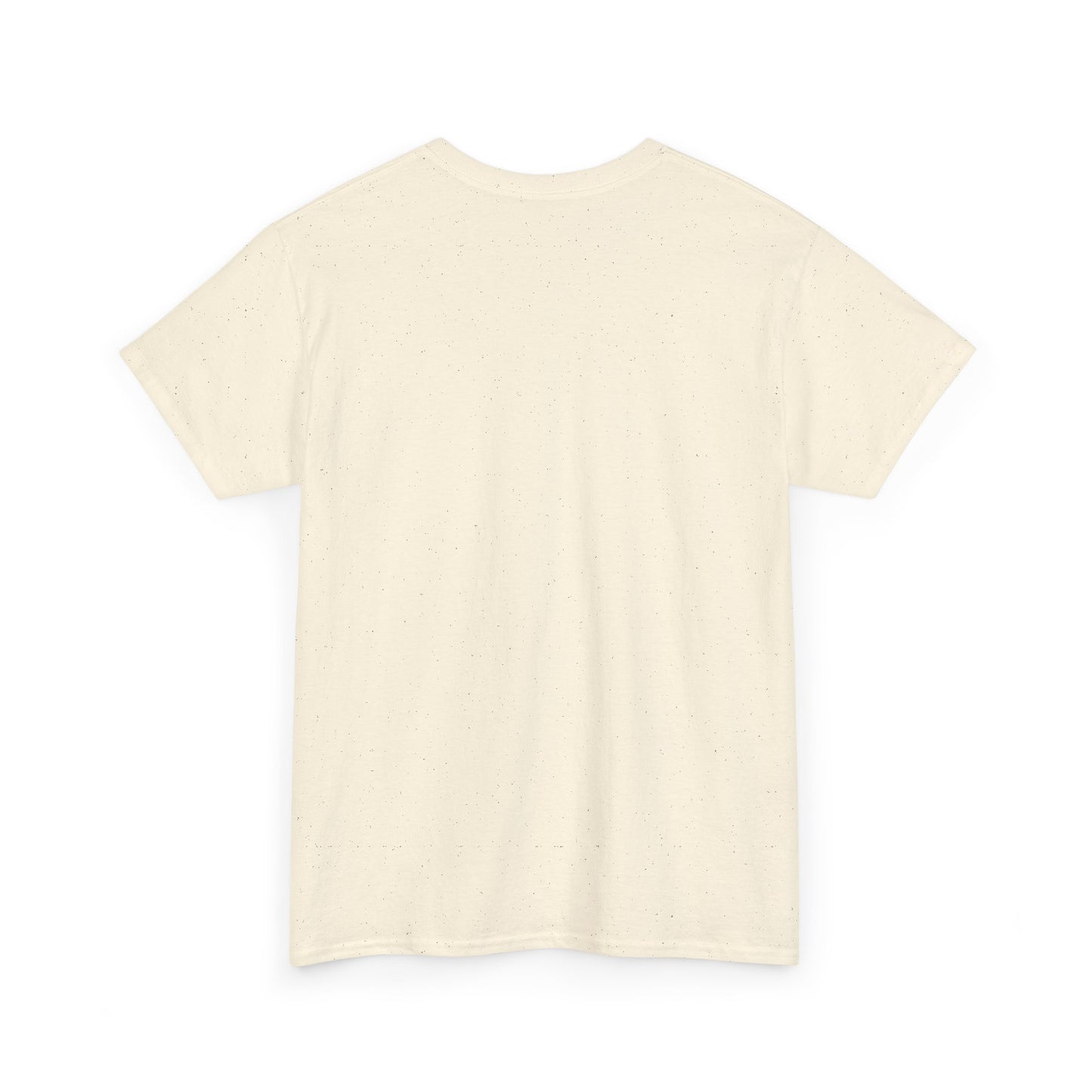 Natural/beige heavy cotton t-shirt - back view.