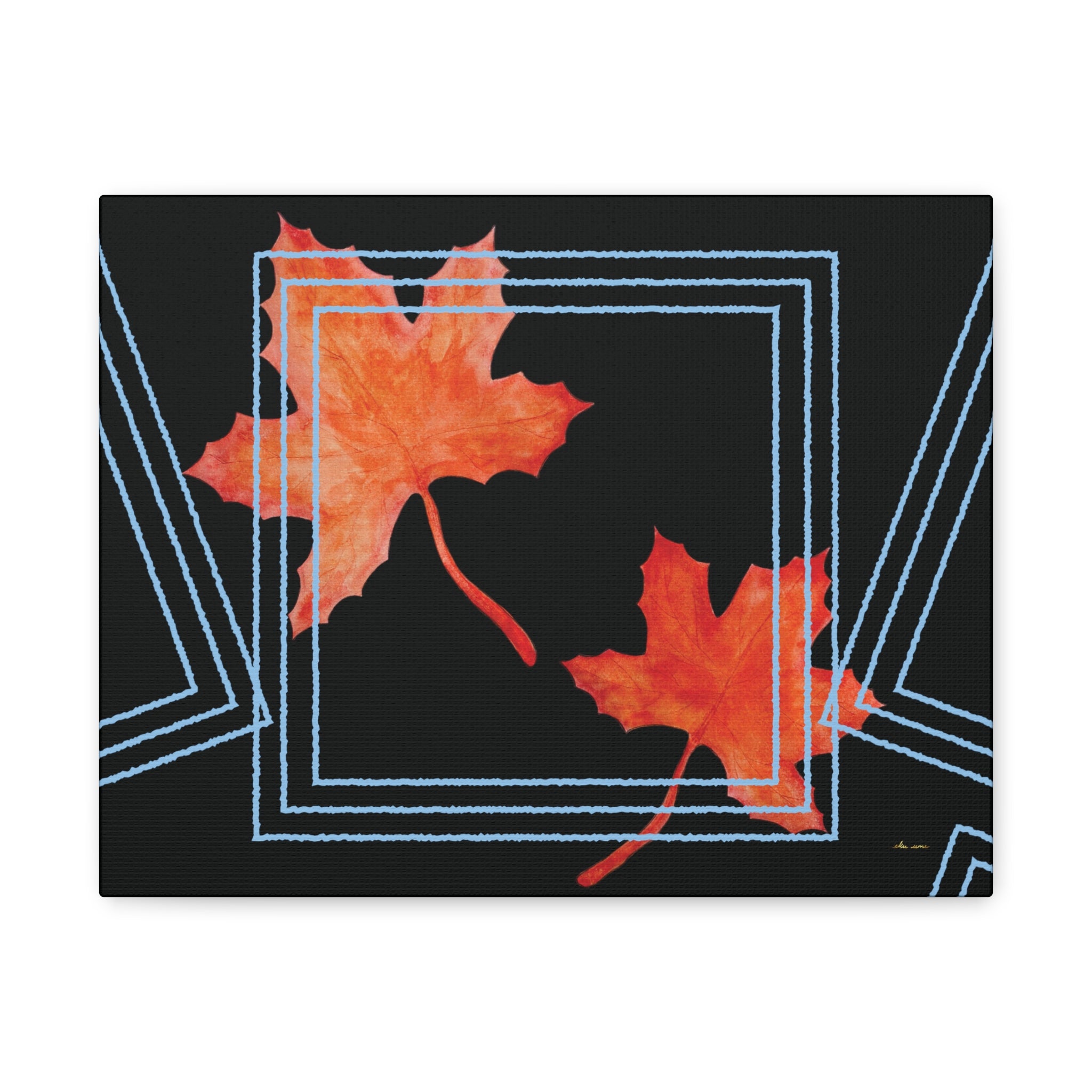 Maple Lines wall art – Stretched matte canvas print | eKuumeArt