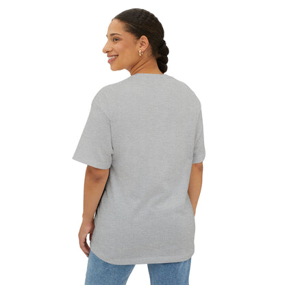 Woman wearing athletic heather tshirt – back view.
