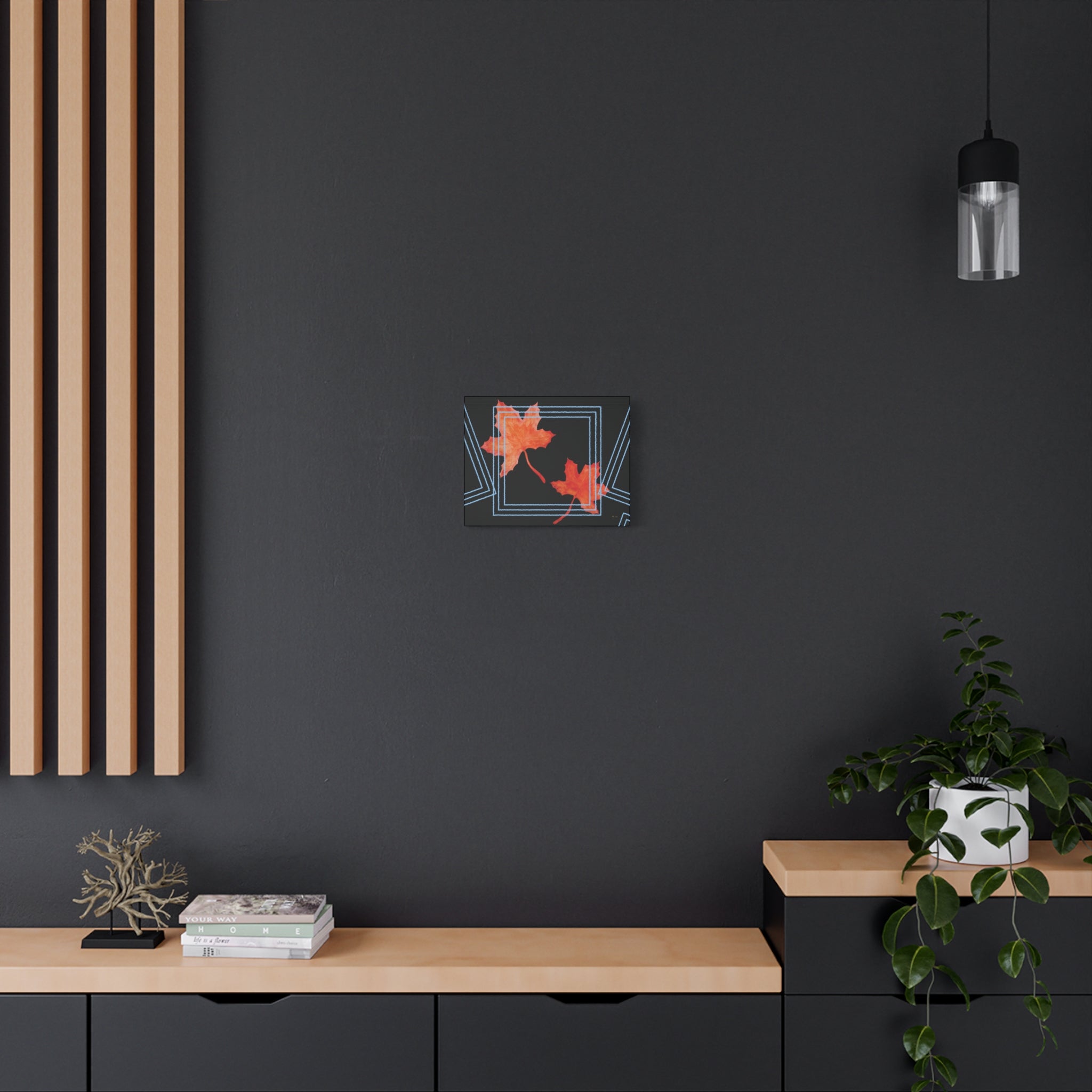 Maple Lines wall art – Stretched matte canvas print | eKuumeArt