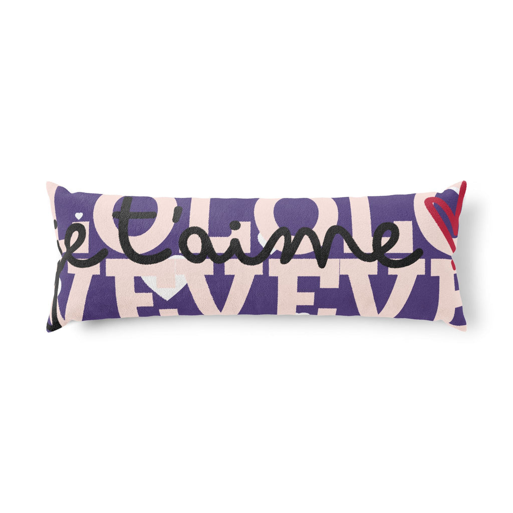 Je t’aime home gift – Body pillow, purple | eKuumeArt