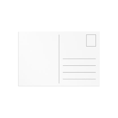 Reverse side of Christmas postcard with a lined writing area and blank space for more personal writing or a photo or drawing.