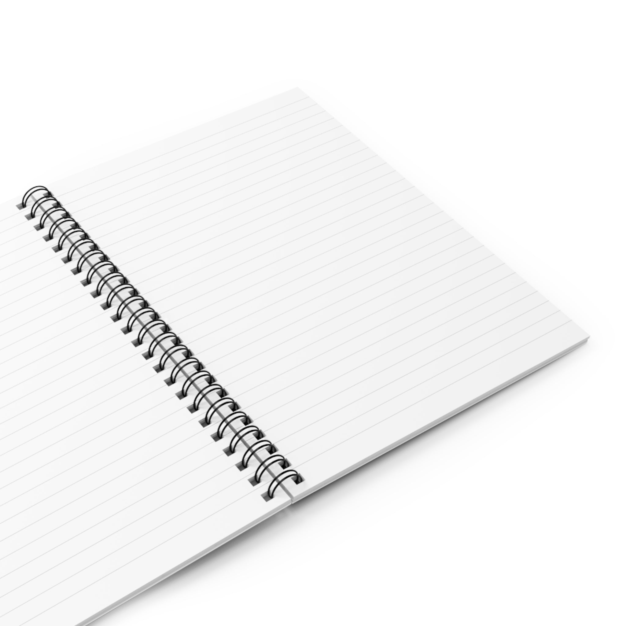 Spiral journal/notebook lined pages view