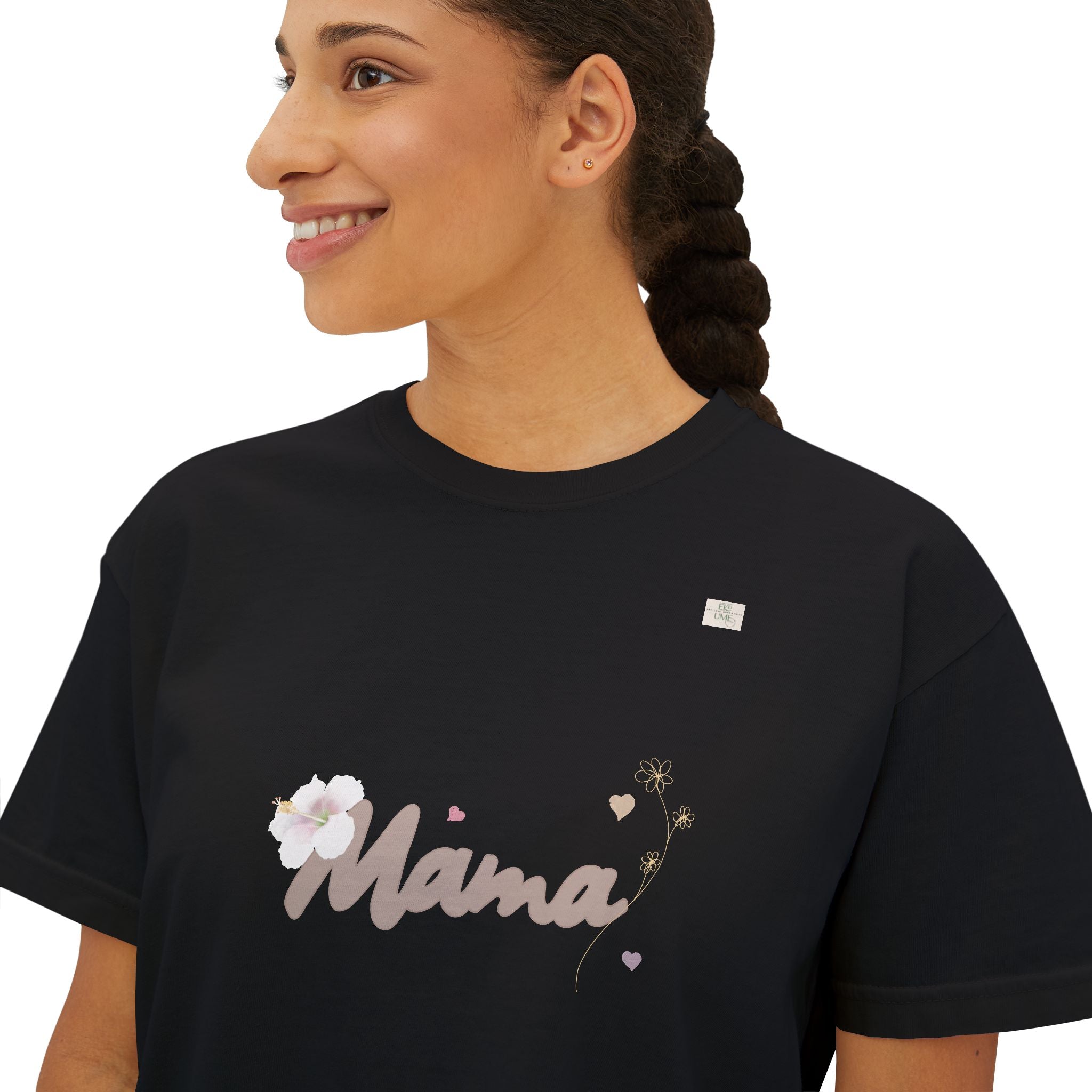 Mama T01 apparel for her - Women's oversized boxy tee | eKuumeArt