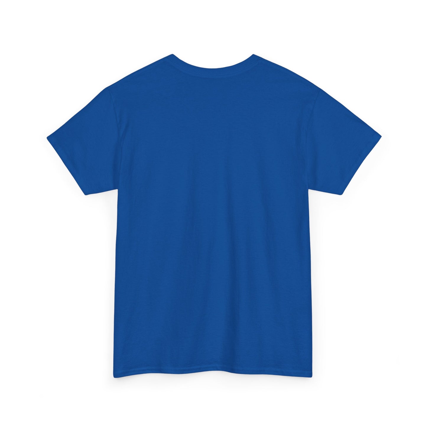 Royal Blue heavy cotton t-shirt - back view.
