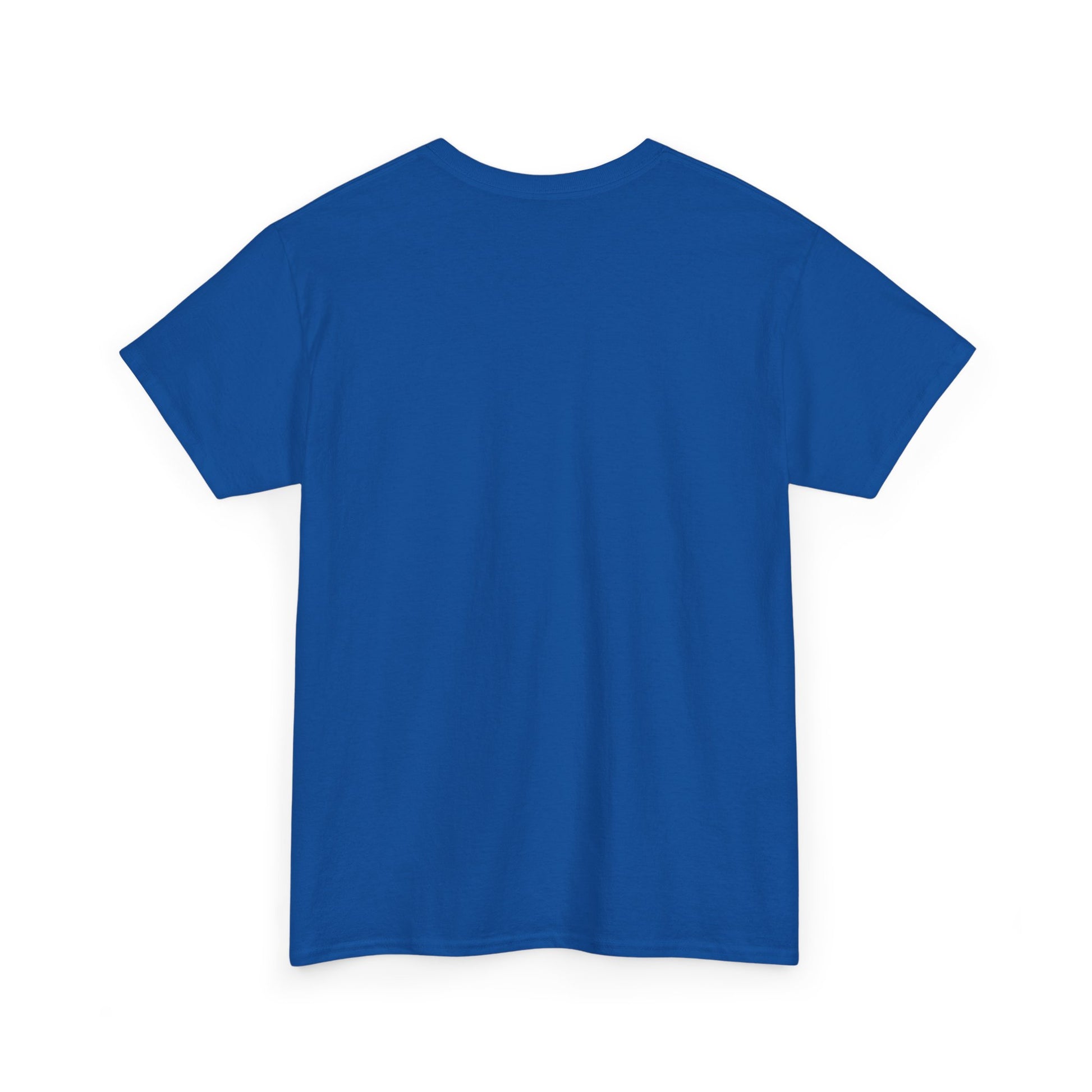 Royal Blue heavy cotton t-shirt - back view.