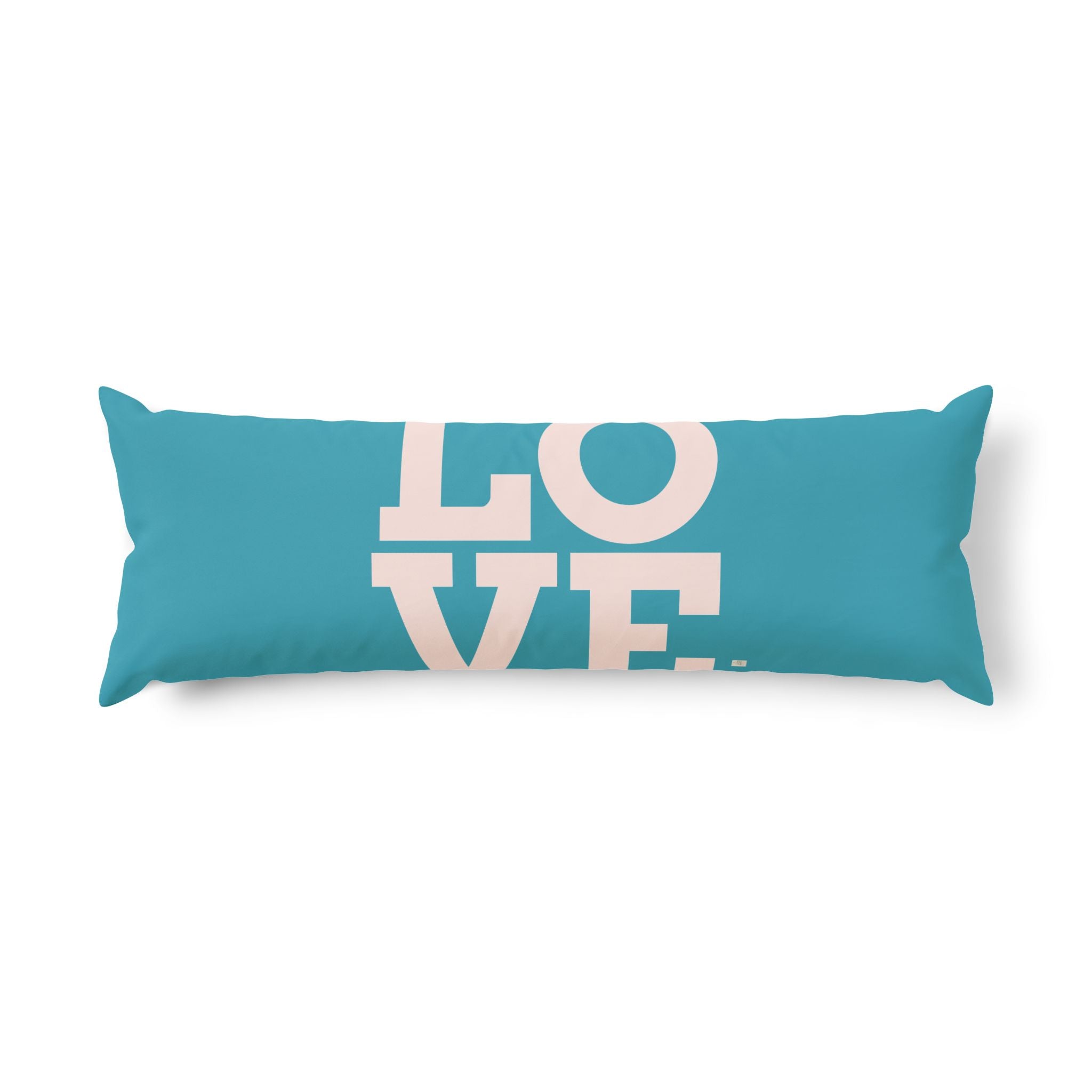 Je t’aime home gift – Body pillow, turquoise blue | eKuumeArt