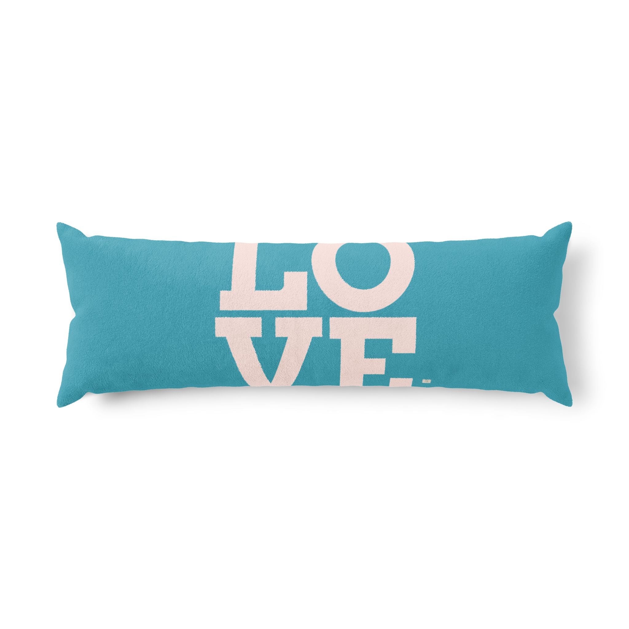 Je t’aime home gift – Body pillow, turquoise blue | eKuumeArt