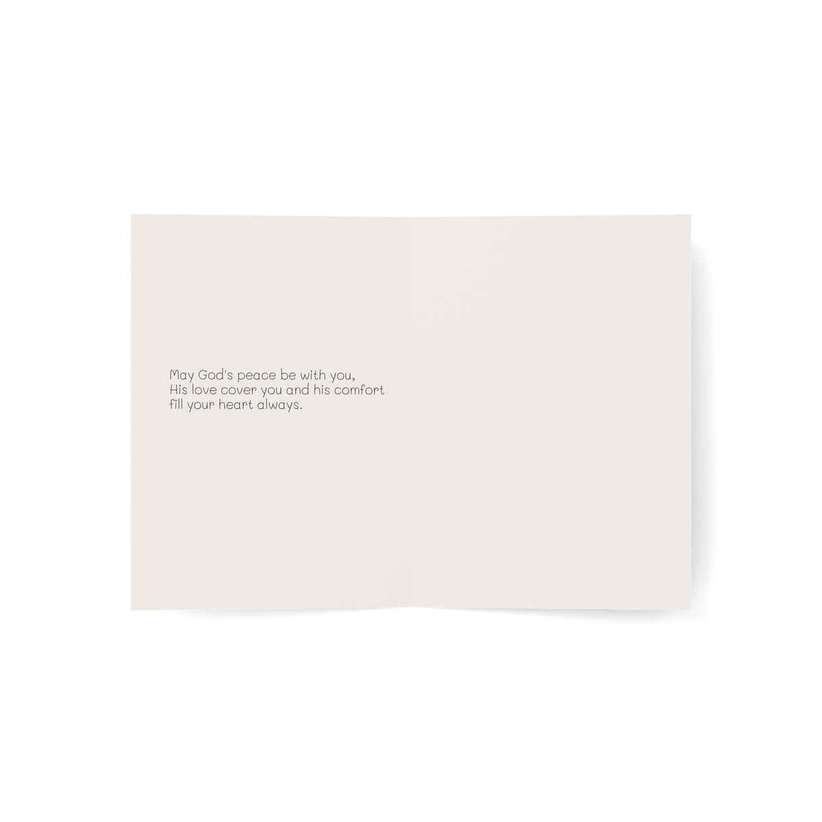 Christmas holiday card with a heartwarming prayer – inside view | Eku ume Hope | Art