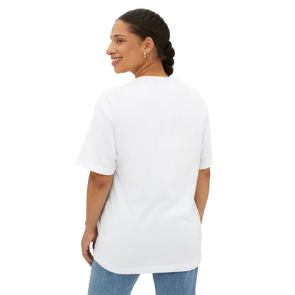 Woman wearing white tshirt – back view.