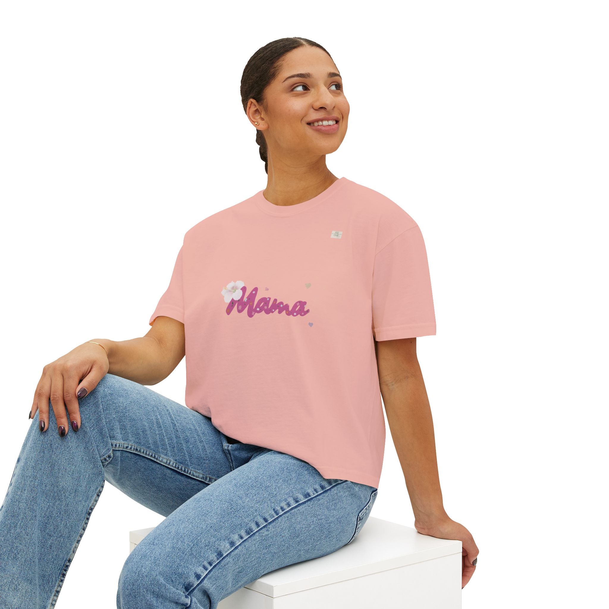 Mama T01 apparel for her - Women's oversized boxy tee | eKuumeArt