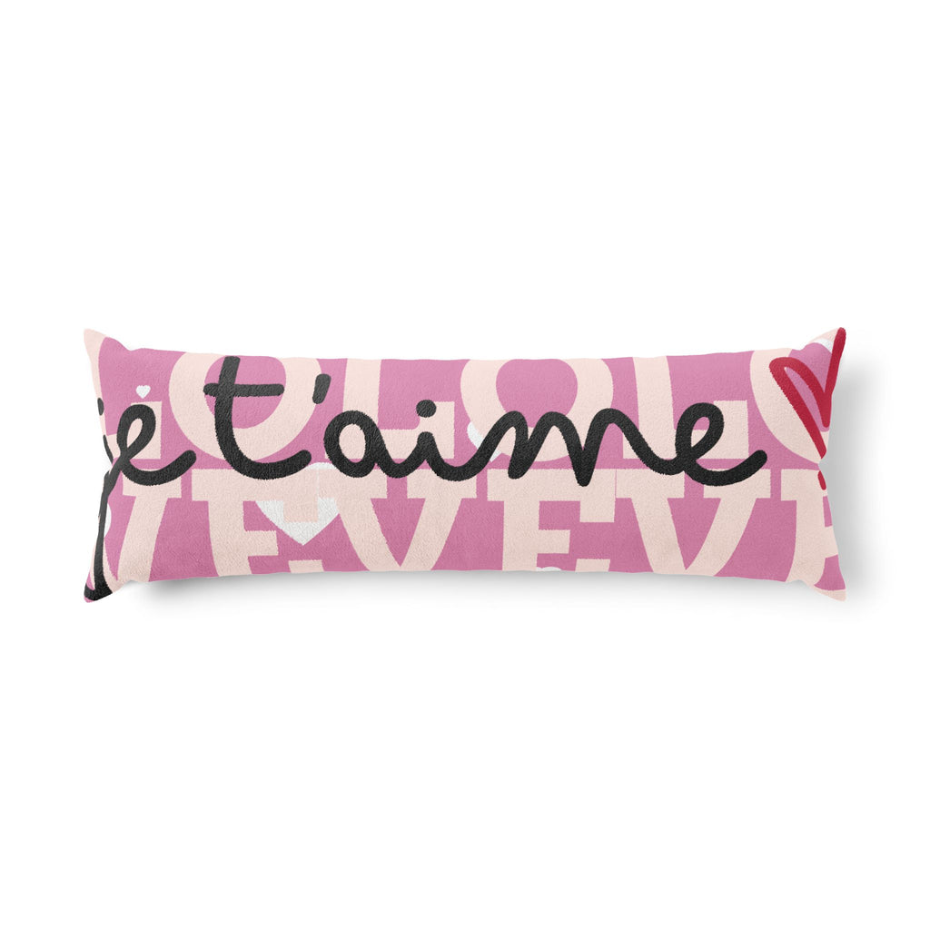 Je t’aime home gift – Body pillow, pink | eKuumeArt