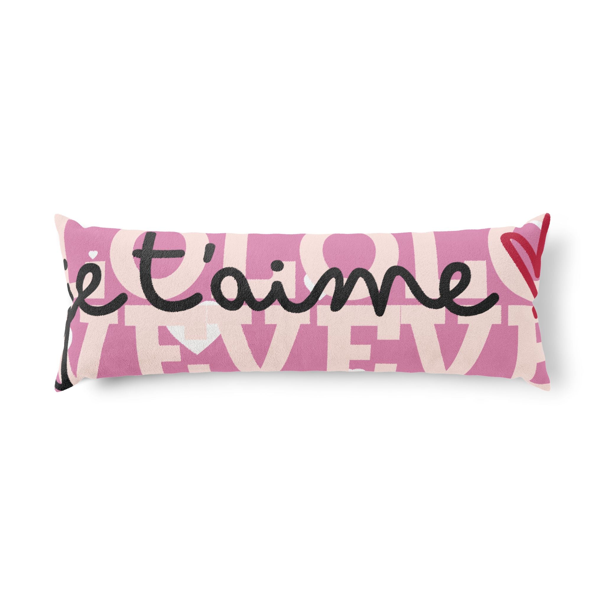 Je t’aime home gift – Body pillow, pink | eKuumeArt