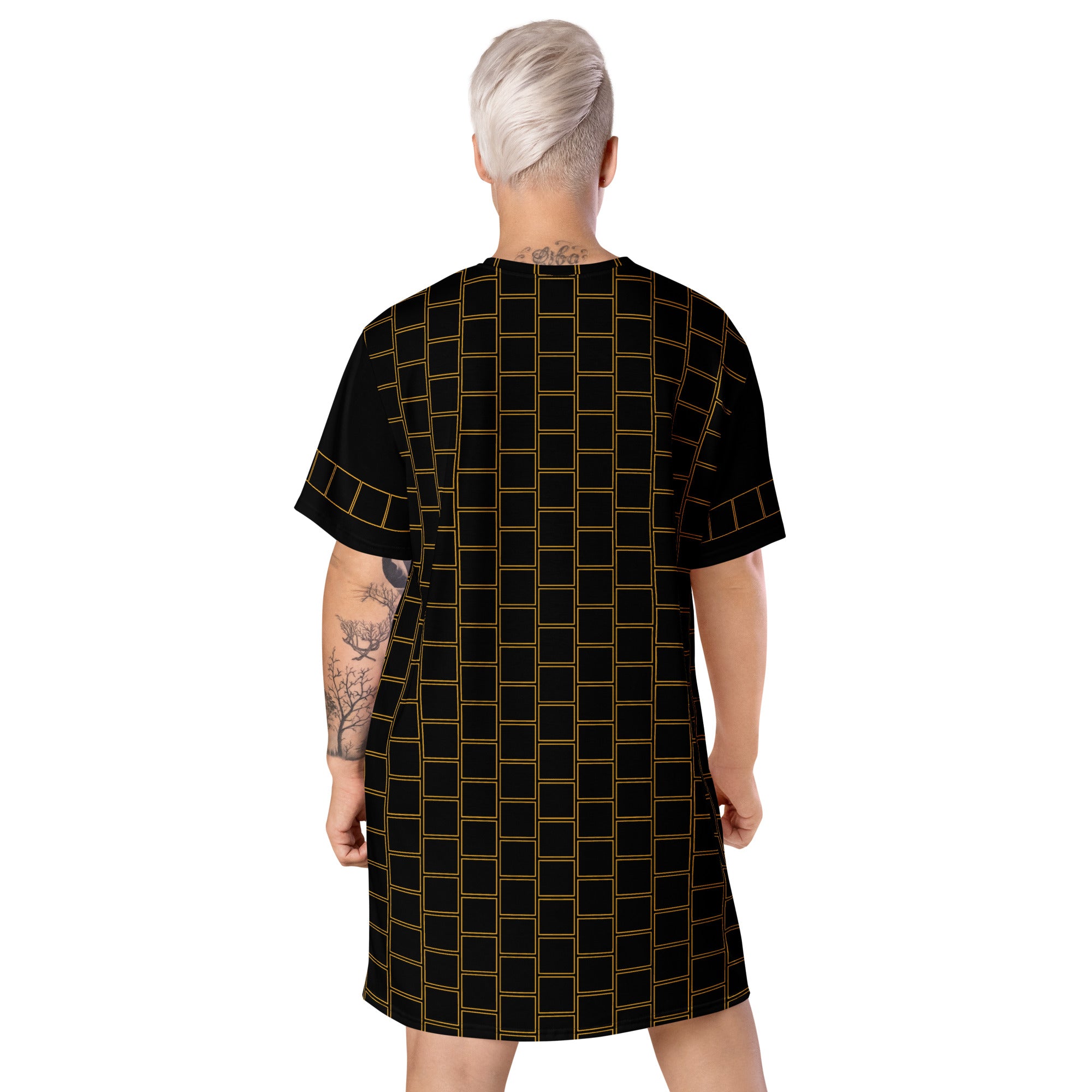 man t shirt dress Afro Nature art apparel – Women's oversized t-shirt dress
