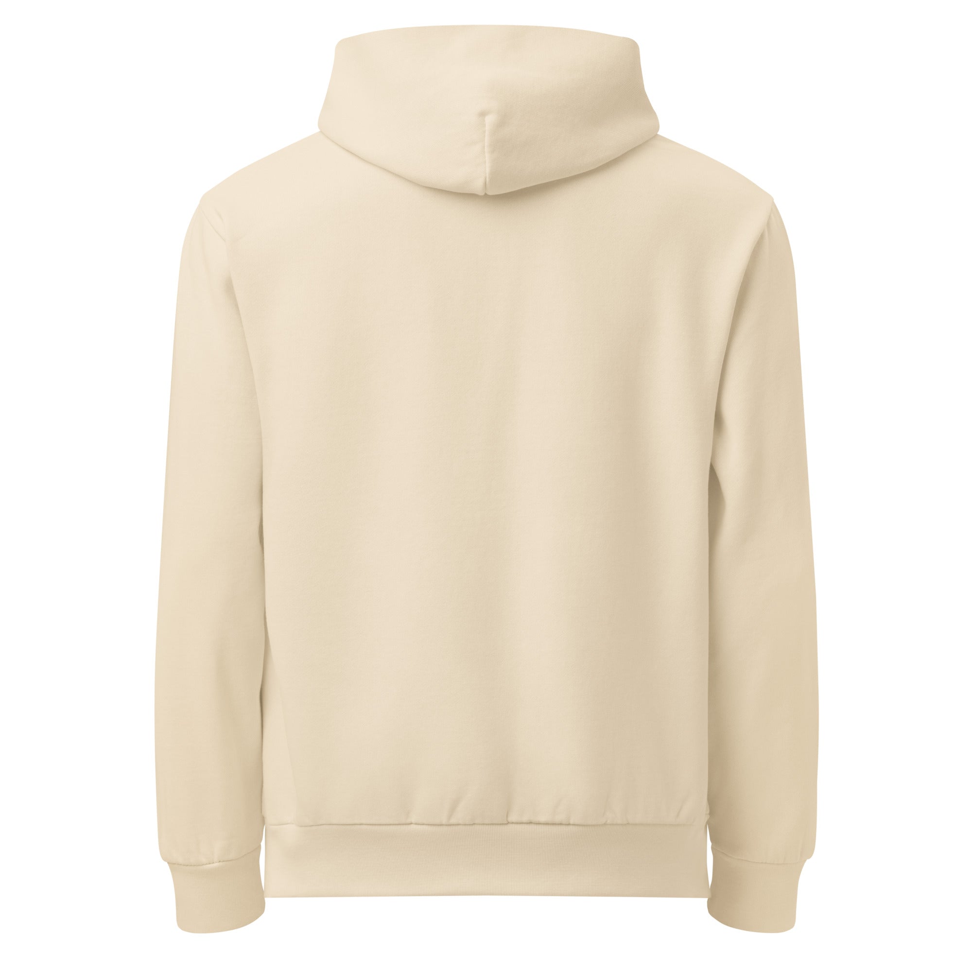 Sandshell hoodie – back view displaying hood down.