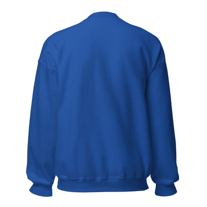 Royal crewneck sweater – back view.