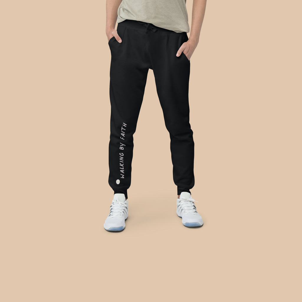Walking by Faith apparel – Unisex fleece sweatpants | eKuumeArt