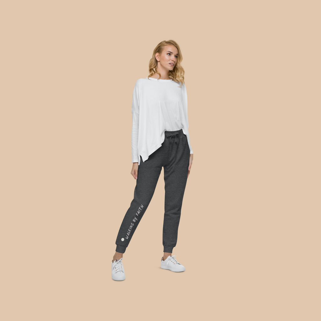 Walking by Faith apparel – Unisex fleece sweatpants | eKuumeArt