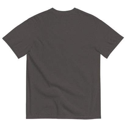 Graphite garment-dyed tee – back view.