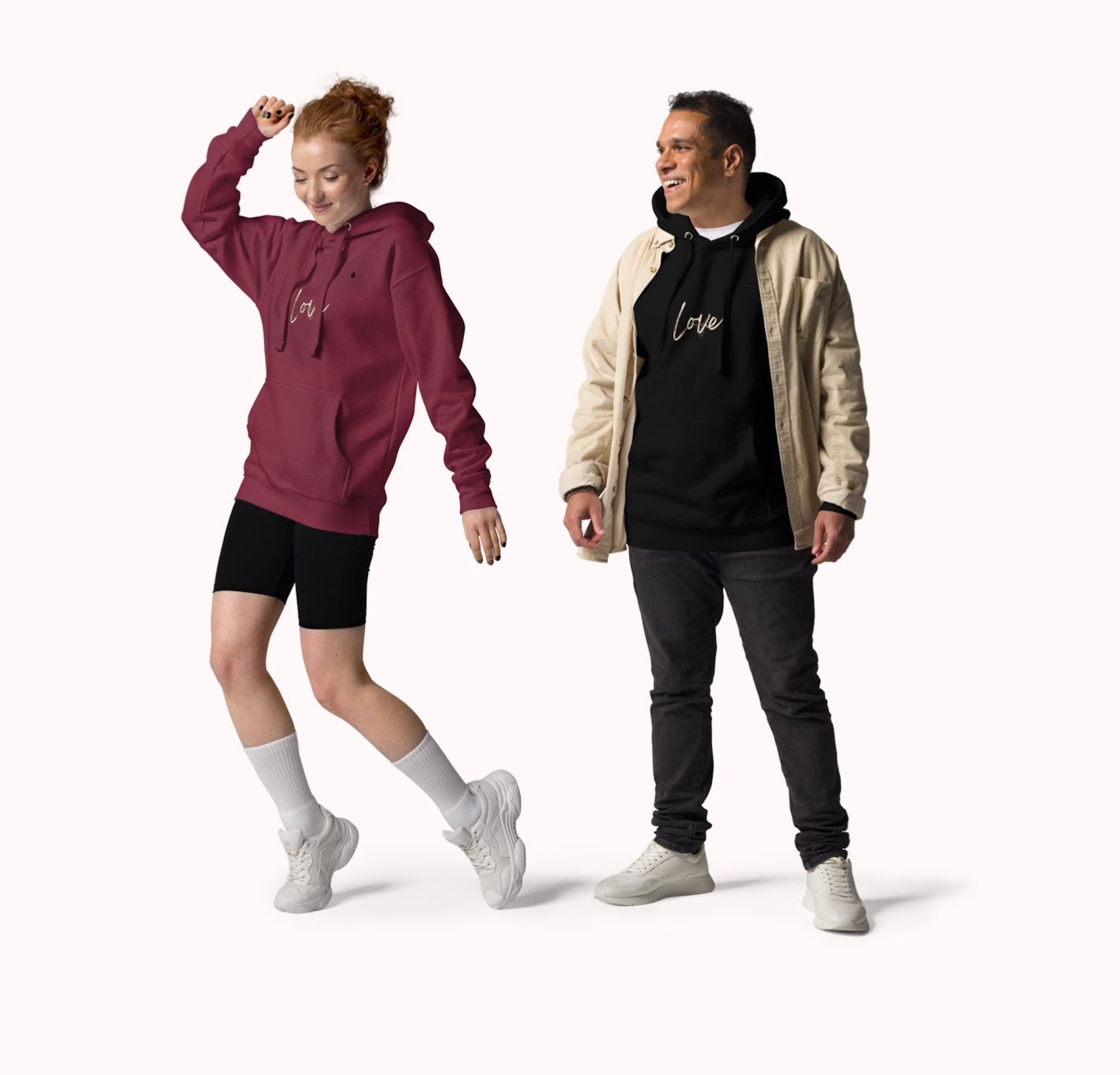 Love with Your Heart inspirational apparel - Unisex premium hoodie sweatshirt | eKuumeArt